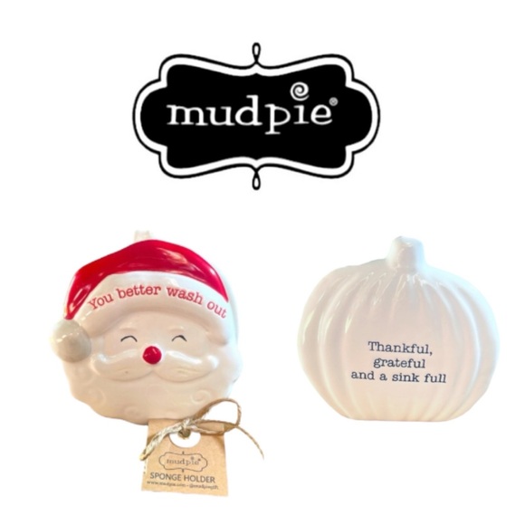 Mud Pie Other - MUD PIE➕NEW Reversible Thanksgiving & Christmas Sponge Holder